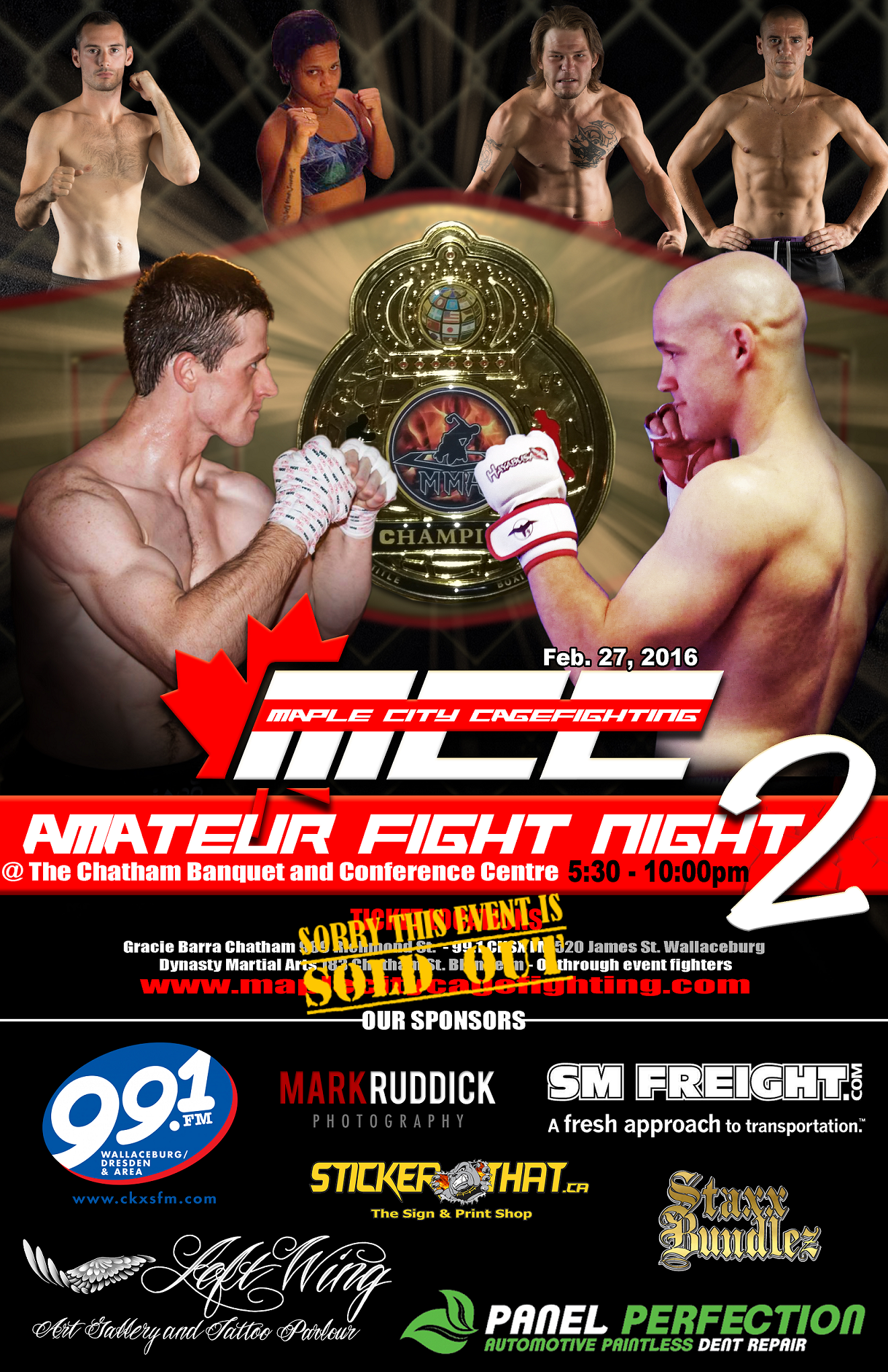 Maple City Cagefighting Amateur MMA Chatham Kent Poster